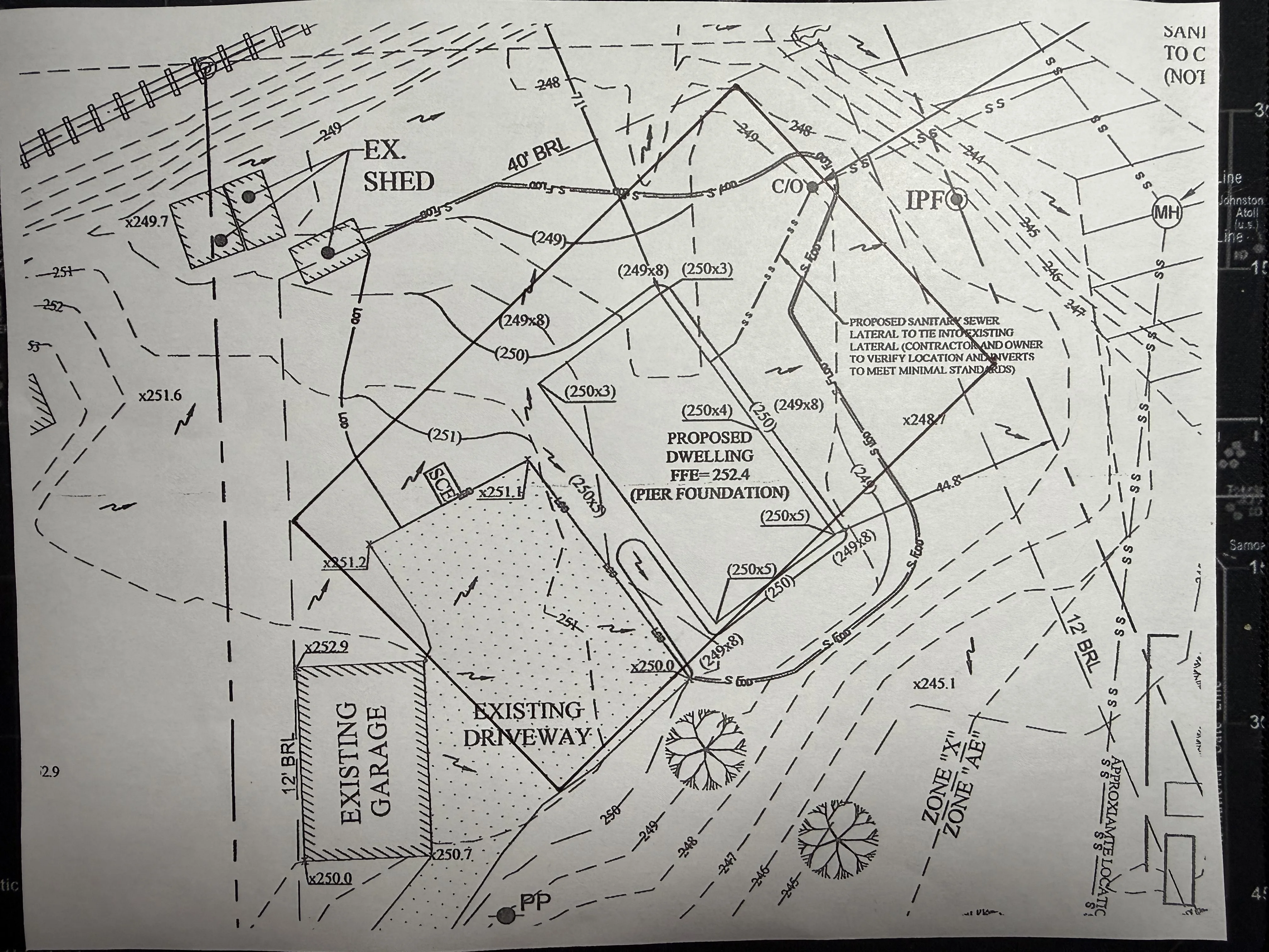 Original estimated footprint source sketch