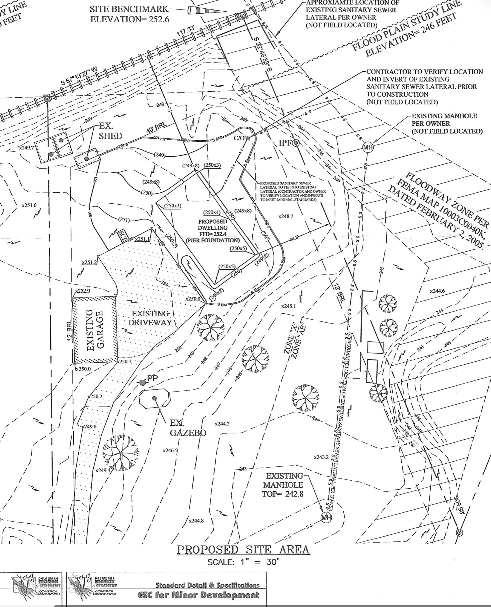 Top of lot w elevation marks