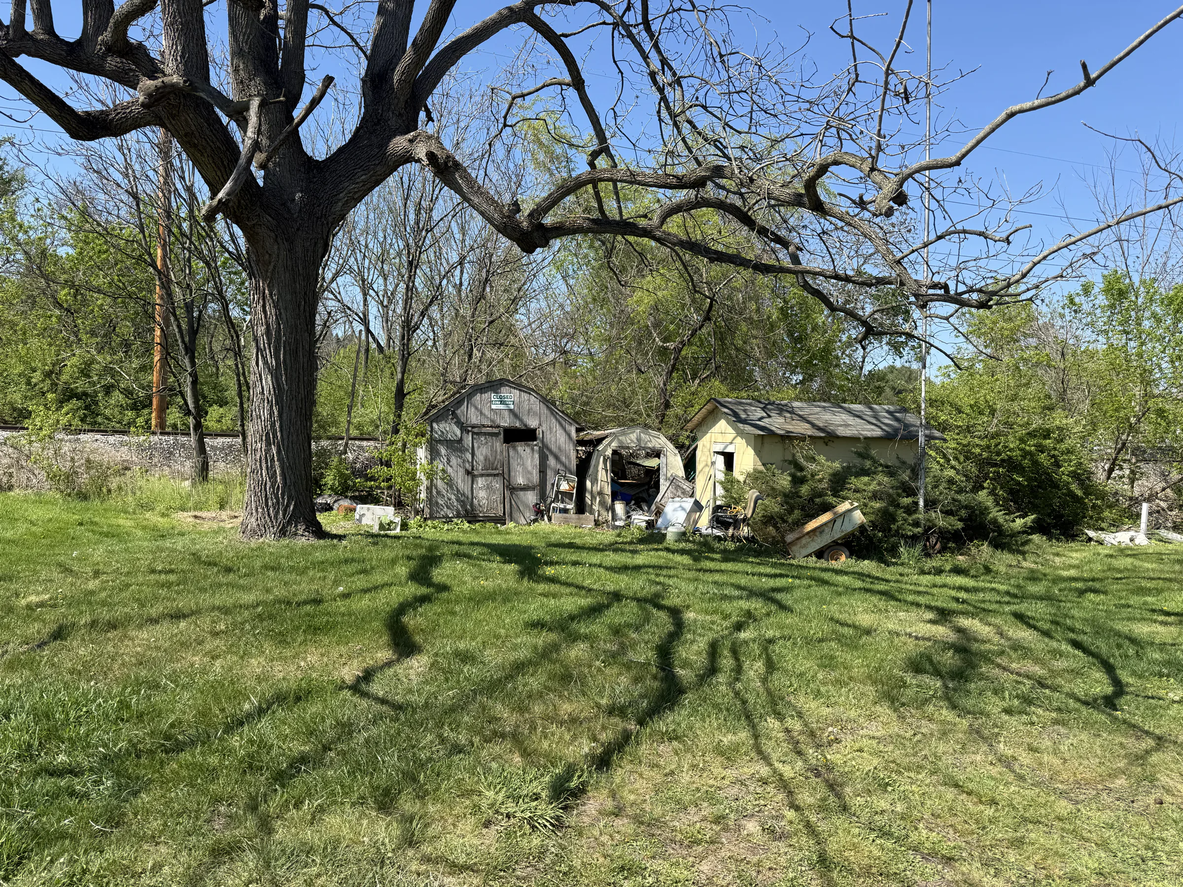Sheds and bathroom