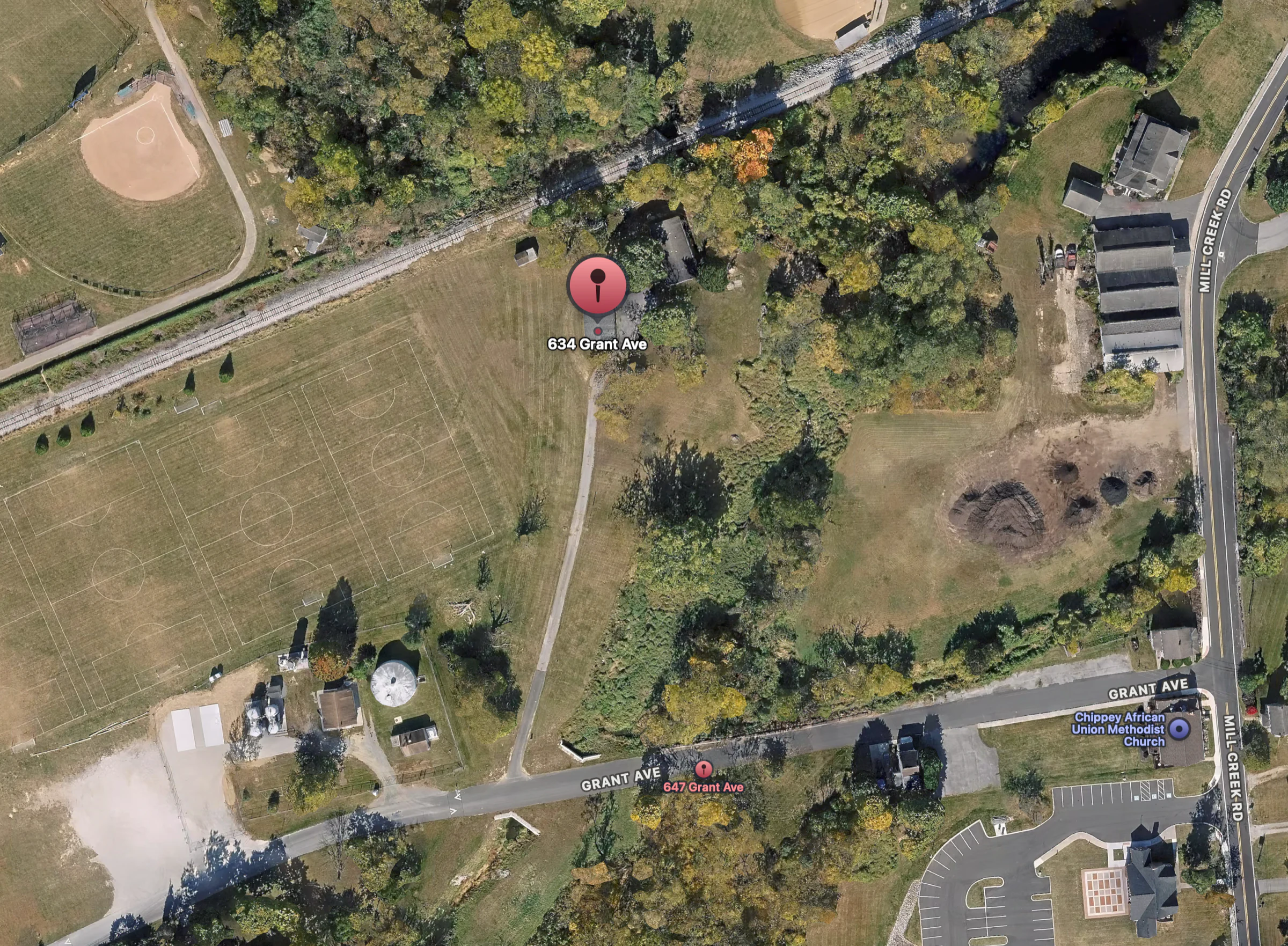 Satellite view of lot